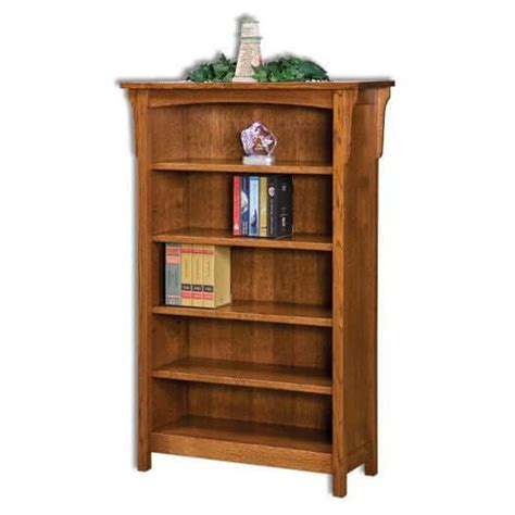 Amish Handcrafted Bridger Mission Open Bookcase Usa