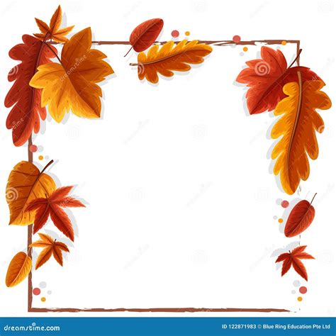 An Autumn Leaves Frame Stock Vector Illustration Of Ornament 122871983