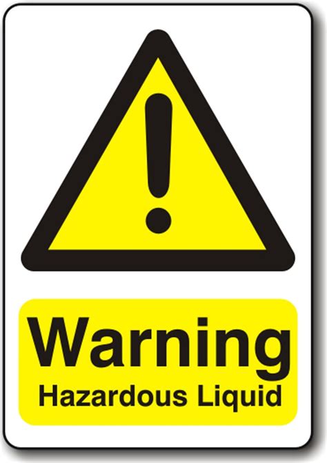 Warning Hazardous Liquid Prosol