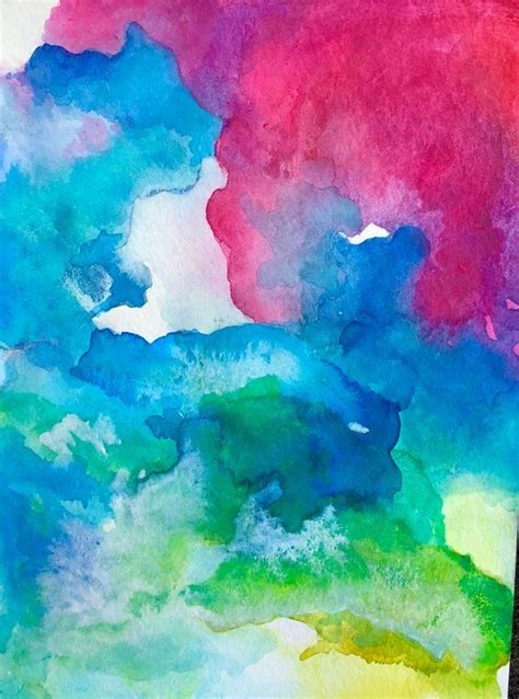 Bright Colorful And Original Watercolor Painting Unframed And Unique