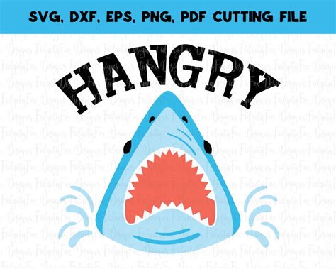 Download Hangry Shark Svg Jaws svg Beach svg DXF Eps Pdf Png by ...