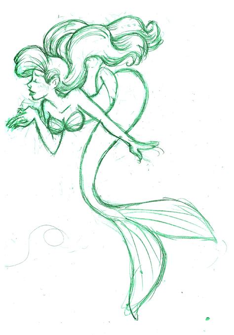 Ariel Sketch By Mermaid Kalo On Deviantart