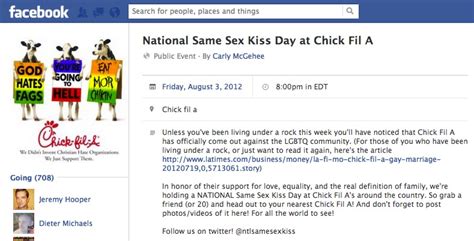 August 3rd National Same Sex Kiss Day At Chick Fil A Americablog News