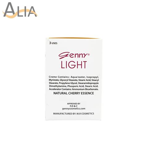 Genny Light Fairness Cream Bleach 3 Uses