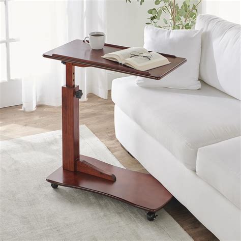 The Adjustable Height Side Table Hammacher Schlemmer