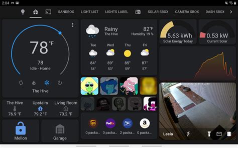Home Assistant Tablet Dashboard