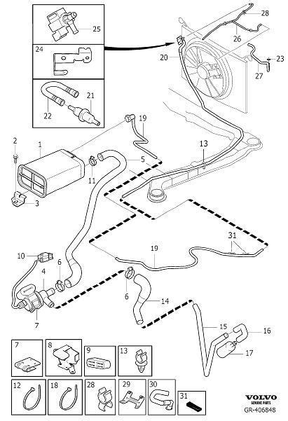 Volvo Xc90 Evaporative Emissions System Lines Hose Carbon Filter With