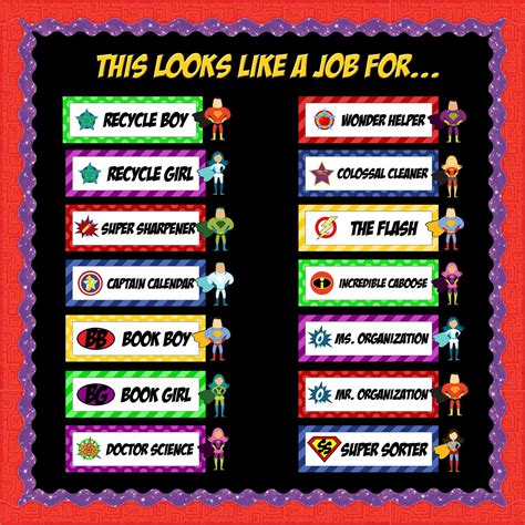 Everything a teacher needs menu search. This Looks Like A Job For... - Superhero Themed Helpers ...