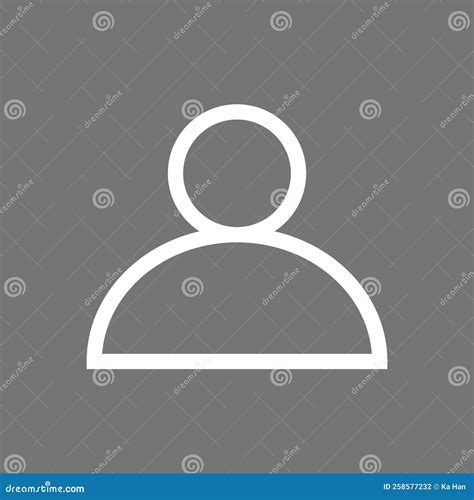 Default Avatar Profile Icon In Line Style Stock Vector Illustration