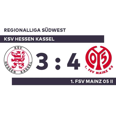 It is the reserve team of 1. KSV Hessen Kassel - 1. FSV Mainz 05 II: Lappe ist dreimal ...