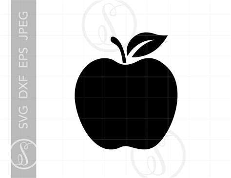 Apple Outline Svg Apple Clipart Eps Apple Dxf Fruit Svg Apple Svg