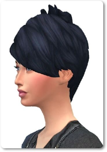 Birksches Sims Blog Slashed Hair Short Bangs Sims 4 Hairs