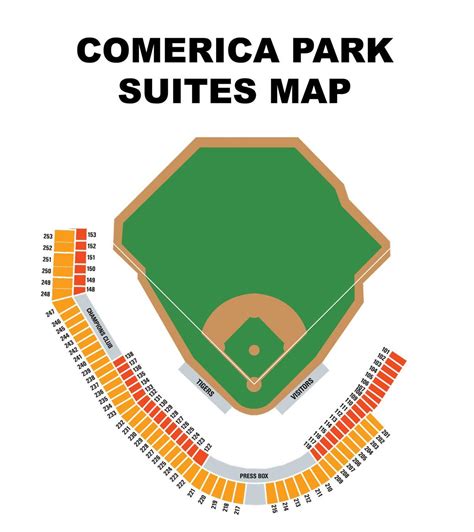 Comerica Park Suite Map Cities And Towns Map