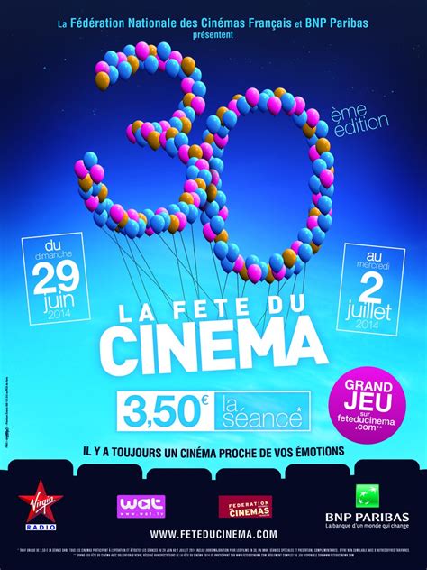 Toutes les séances de tous les films sont à 4€ l'entrée, quelque soit l'âge du spectateur. LA FETE DU CINEMA 2014 (2014) au Nevers - Cinemazarin
