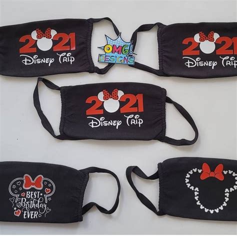 Disney Face Mask Mickey Mouse Face Mask Minnie Face Mask Etsy