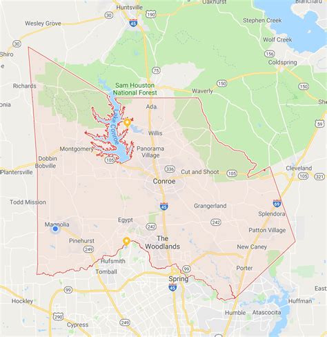Montgomery County Map Montgomery County Precinct 2 Commissioner