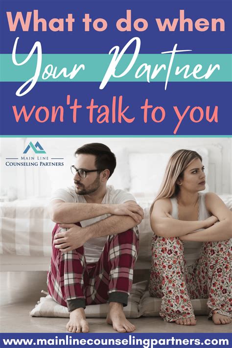 what to do when your partner shuts down main line counseling partners