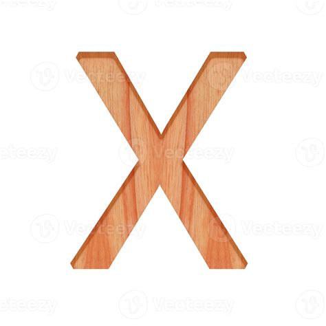 Wooden Letter Pattern Beautiful 3d Isolated On White Background Design