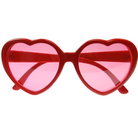 Red Heart Shaped Glasses By Postbox Party