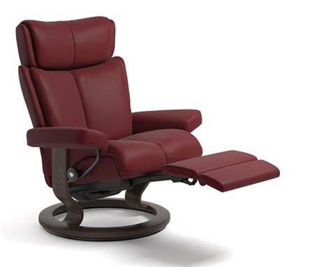 Stressless Magic Power Legcomfort Classic Wood Base Recliner Chair