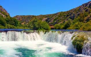 Zrmanja River Waterfall On Near Muskovici Croatia Hd