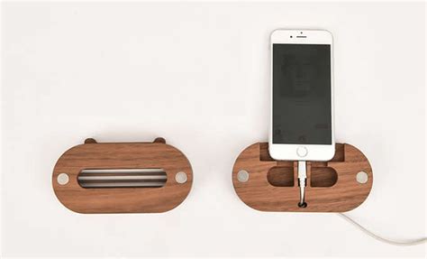 Wooden Portable Cell Phone Stand Phone Holder With Sound