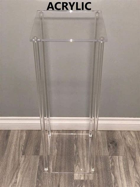 Everbon Pack Of Inch Tall Acrylic Floor Vase Clear Flower Vase