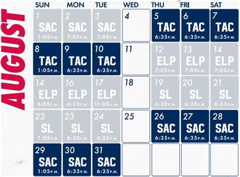 Reno Aces Baseball Game Schedule August 2021