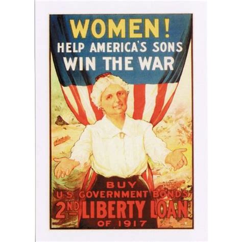 Postcard Ww1 Poster Women Help Americas Sons Win The War Usa America