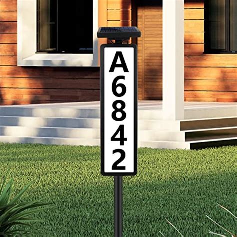 Solar Address Sign For House Lighted House Numbers For Outside Address