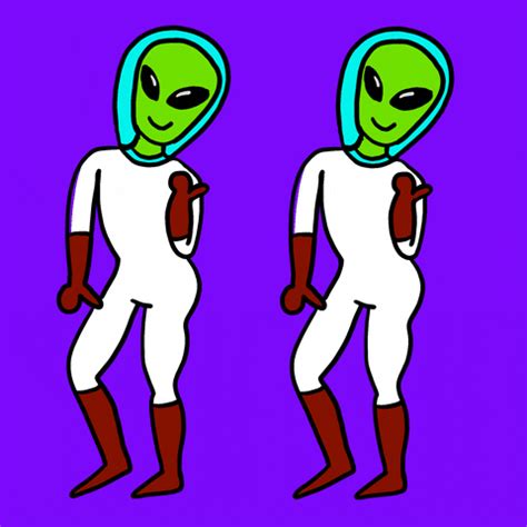 Twins Dancing Aliens Gif By Dari N S Nchez Find Share On Giphy Cute Alien Aliens Funny