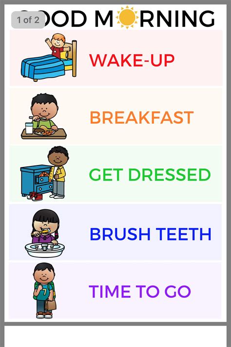 Toddler Daily Routine Chart