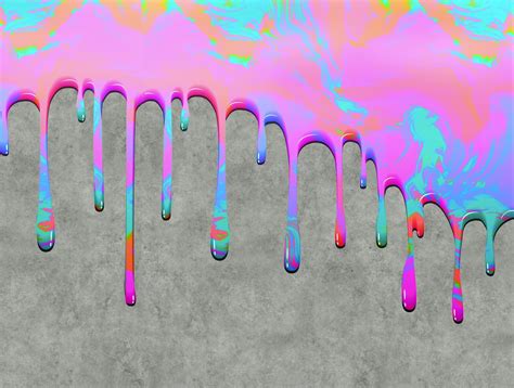 Dripping Paint Wallpaper Colorful And Trendy Wall Decor Happywall