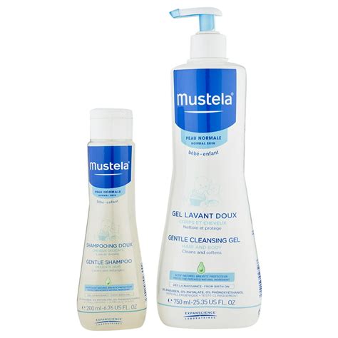 Mustela Gentle Cleansing Gel 750 Ml And Gentle Shampoo 200 Ml