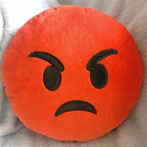 Angry Orange Plush And Plush Tm 12 Inch 30cm Large Emoji Pillows