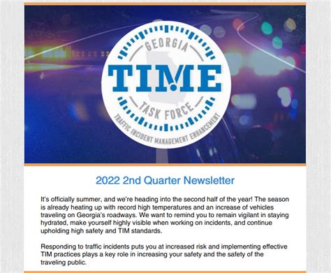 2022 2nd Quarter Newsletter Georgia Time Task Force