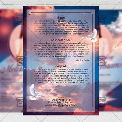Download Funeral Obituary Flyer Psd Template Exclusiveflyer