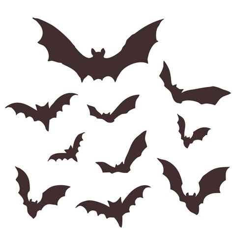 A Set Of Silhouettes Of Bats For You On Halloween 9392930 Vector Art At