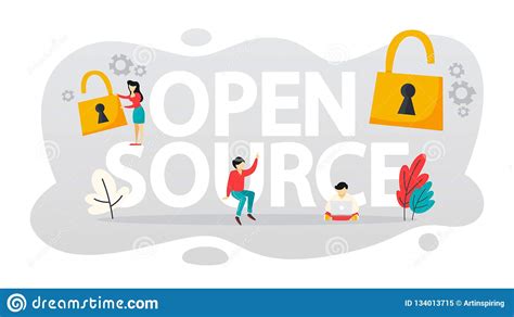 Download Open Source Concept. Free Software. Download And Install Stock Vector - Illustration of install ...