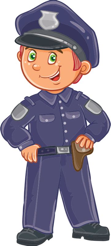 Cartoon Police Officer Free Svg
