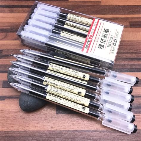 6pcs 035mm Muji Style Gel Pen Black Ink Pilot Marker Pens School