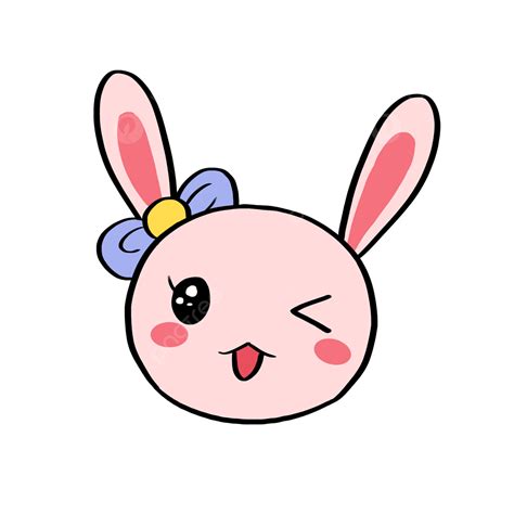 Rabbit Head Clipart Png Images Cartoon Hand Painted Cute Rabbit Head