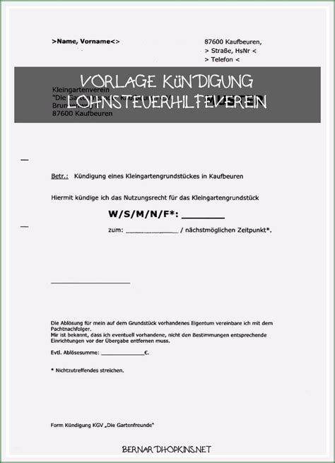 Klicke einfach auf eines der vorschaubilder der malvorlagen, damit du diese anfordern kannst. Gut Vorlage Kündigung Lohnsteuerhilfeverein Stilvoll Jene ...