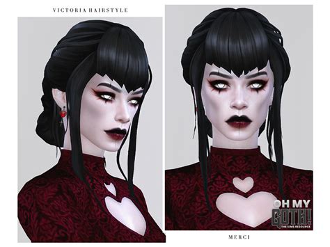 The Sims Resource Oh My Goth Victoria Hairstyle