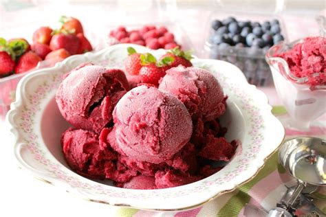 Mixed Berry Sorbet Kudos Kitchen By Renée Mixed Berry Sorbet