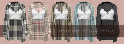 The Sims 4 Cc — Newen092 Newen Sims4 Open Oversized Shirts