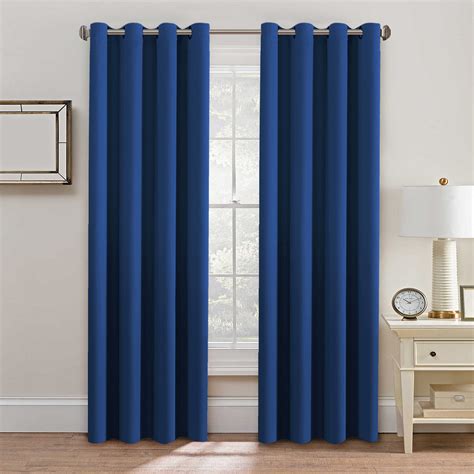 Deconovo window drapes solid rod pocket thermal insulated blackout curtains for nursery room, 52w x 95l inch, royal blue. H.Versailtex Thermal Insulated Blackout Window Treatment ...