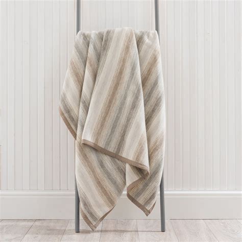 Thermosoft Ombre Stripe Natural Throw Natural Throw Stripe Natural