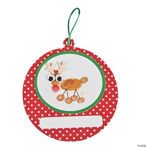 Thumbprint Reindeer Christmas Ornament Craft Kit