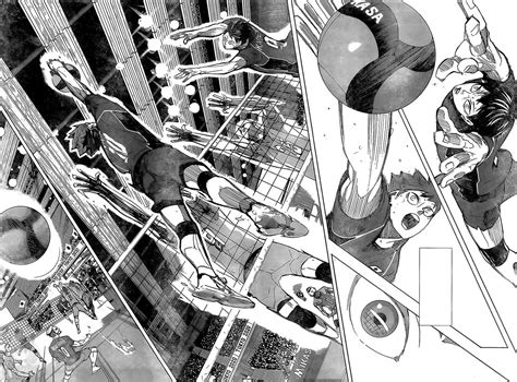 (haikyu!!, volleyball) is a japanese shonen manga series written and illustrated by haruichi furudate. Haikyuu Ending Manga Panel